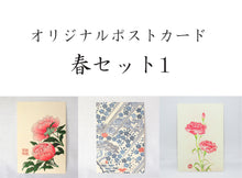 画像をギャラリービューアに読み込む, ポストカード【春】<br>3枚セット<br>オリジナル/季節の花