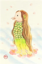 画像をギャラリービューアに読み込む, アマビエ和紙はがき<br>3枚セット① 美濃和紙<br>光触媒/ポストカード